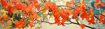 Feuilles dans le jardin | Feuilles colorées dans le jardin
