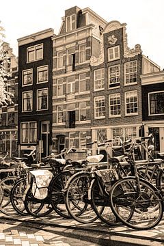 Jordaan Bloemgracht Amsterdam Sepia sur Hendrik-Jan Kornelis