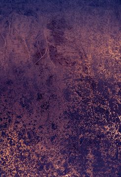 Minimalistische abstracte kunst in violet, roestbruin, paars pastelkleuren van Dina Dankers