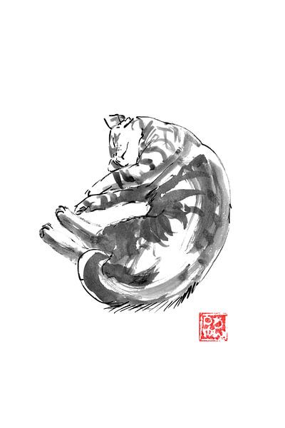 sleeping cat by Péchane Sumie