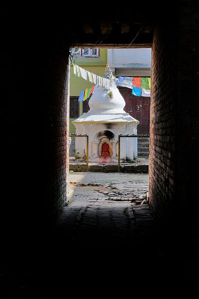 Kleine versteckte Stupa im Herzen von Panauti von Frank Photos