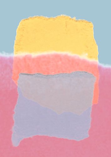 Abstrakte Collage in leuchtenden Farben