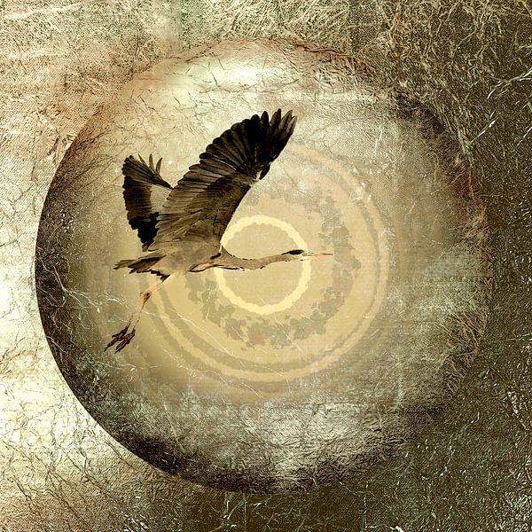 Japandi. Heron. 3 by Alie Ekkelenkamp