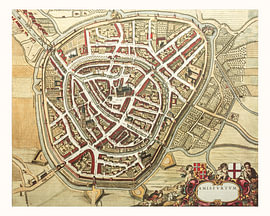 Historischer Stadtplan von Amersfoort – Joan Blaeu (ca. 1649) von Marco Hoogma