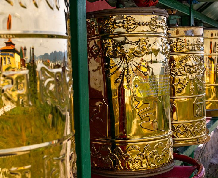 Prayer Scrolls in Buddhist Monastery by Daan Kloeg