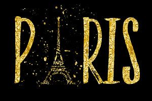 PARIS Typography | gold splashes
