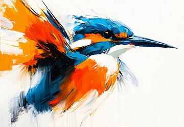 Abstract Kingfisher portret van But First Framing