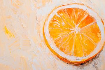 Levendig oranje op een lichte achtergrond van Poster Art Shop