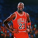 Michael Jordan schilderij van Paul Meijering thumbnail