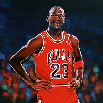 Michael Jordan schilderij van Paul Meijering