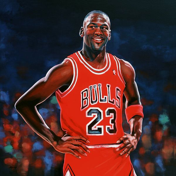 Peinture de Michael Jordan par Paul Meijering