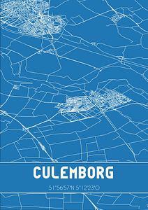 Blaupause | Karte | Culemborg (Gelderland) von Rezona