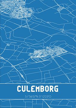 Blueprint | Carte | Culemborg (Gueldre) sur Rezona