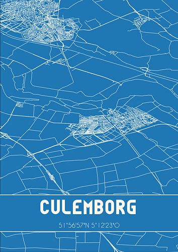 Blaupause | Karte | Culemborg (Gelderland)