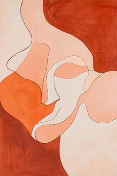 Organic shapes in soft earthy colours by Poster Art Shop