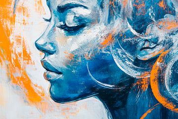 Blue whispers of silence Colourful dreams in blue Gesi by Poster Art Shop