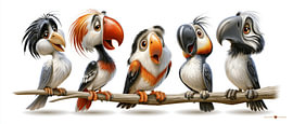 Funny Little Birds by Gelissen Artworks