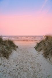 Strandovergang op Usedom met uitzicht op de Oostzee van Martin Köbsch