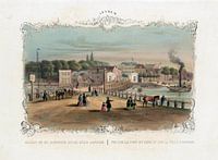 Hendrik Wilhelmus Last, Vue d'Arnhem par le pont des bateaux, 1827 - 1873