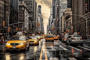 Verkehr auf der 5th Avenue NYC am Abend von Animaflora PicsStock