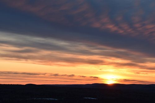 Een zonsopgang op een herfstochtend