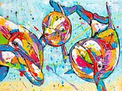 Colourful dolphins by Happy Paintings thumbnail