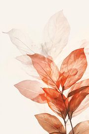 Transparent Leaves in Warm Earth Tones by Lauren Wilde