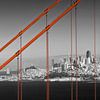 Golden Gate Bridge Panoramisch uitzicht op de binnenstad van Melanie Viola