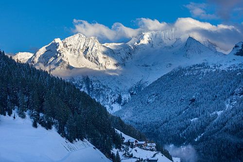 Rein in Taufers et le groupe Rieserferner, Tauferer Ahrntal, Tyrol du Sud