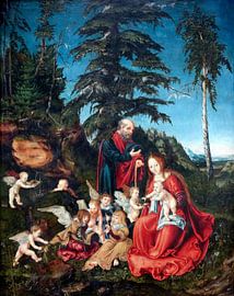 Lucas Cranach de Oude – De rust tijdens de vlucht naar Egypte (1540) van Timeless Artworks