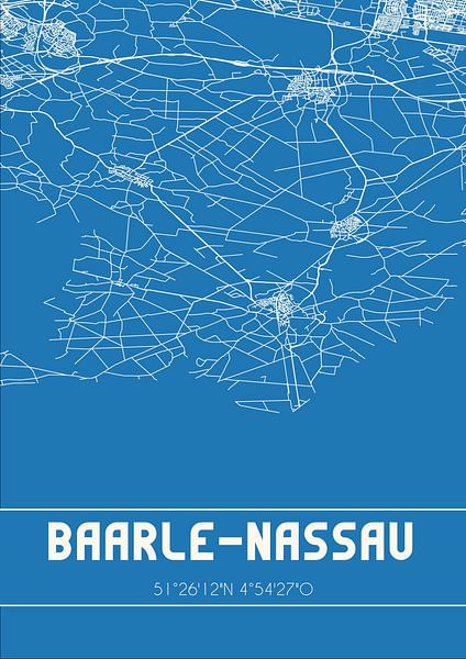 Blueprint | Map | Baarle-Nassau (North Brabant) by Prints of Place