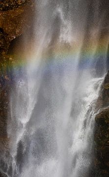Waterfall with rainbow by Nils Steiner