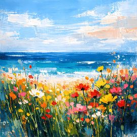 Blütenmeer am Küstenrand von ButterflyPix