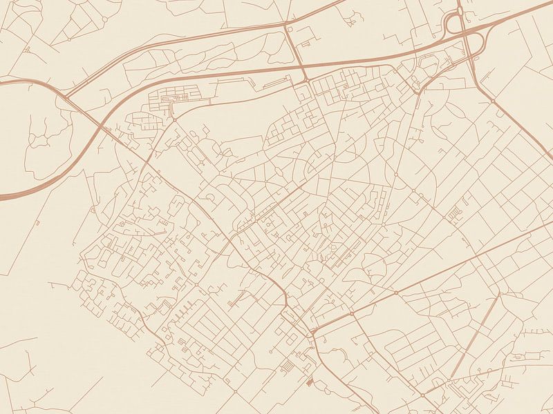 Terracotta style map of Zeist by De Kaartenwinkel