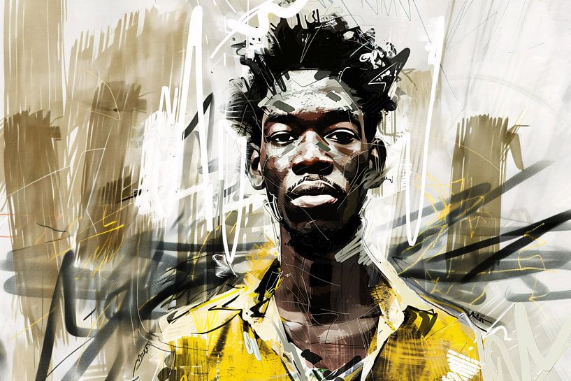 Digitale abstrakte Malerei eines Mannes von Art & Soul Creations