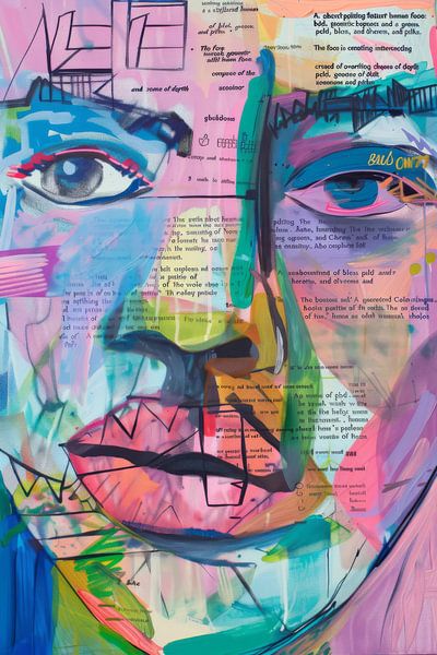Colourful faces of creativity by Poster Art Shop