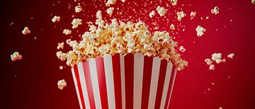 Popcorn guillotine with red background by Poster Art Shop