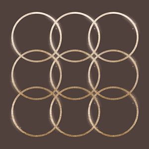 Goldenes Gleichgewicht Art Deco Geometrie