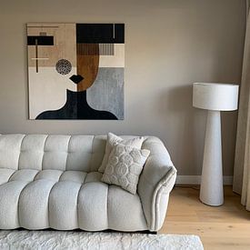 Customer photo: Abstract porrtet by Mirjam Duizendstra, on canvas