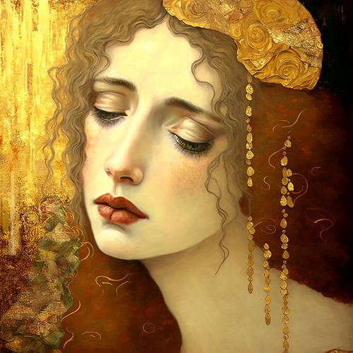 Verdrietig kijkende  vrouw