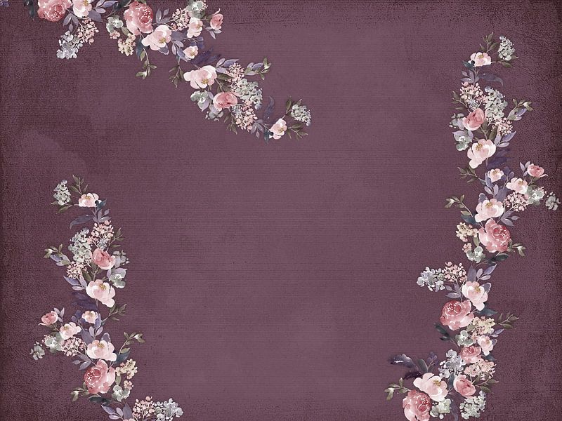 My Rose Garden  Dark Mauve by Monika Strigel
