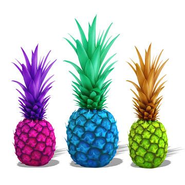 kleurrijke ananas van Marion Tenbergen