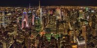 New York night sky line van Bob de Bruin thumbnail