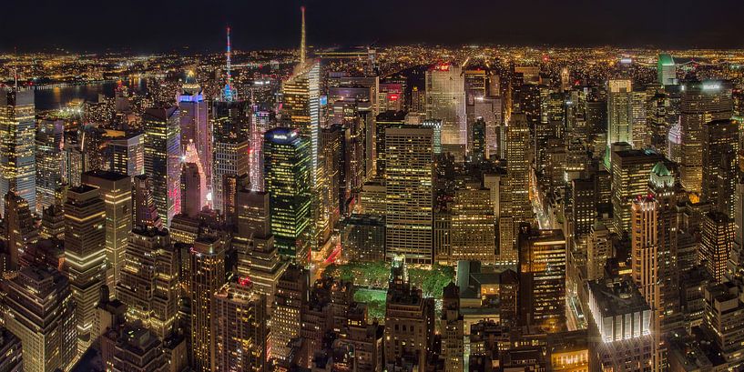 Ligne du ciel nocturne de New York par Bob de Bruin