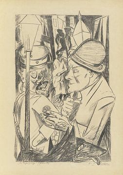 Max Beckmann - De weg naar huis (1919) van Peter Balan