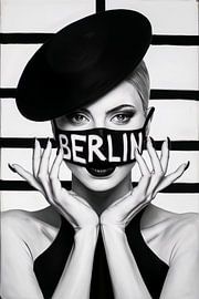 Black and White City Female 2.0 Artwork - Berlin by Team W 32 Gallery