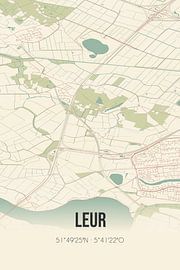 Vintage map of Leur (Gelderland) by Prints of Place