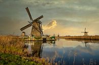 Molens bij Kinderdijk Nederland van Gert Hilbink thumbnail