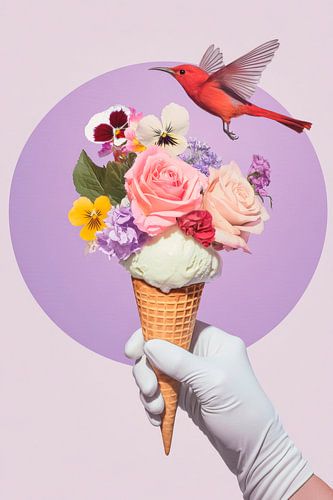 Creatief ijsbloemenontwerp