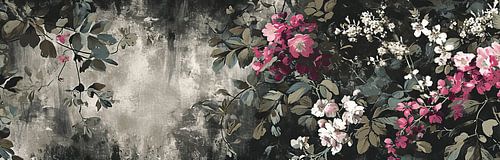 Blühendes Grau | Blume Leinwandkunst